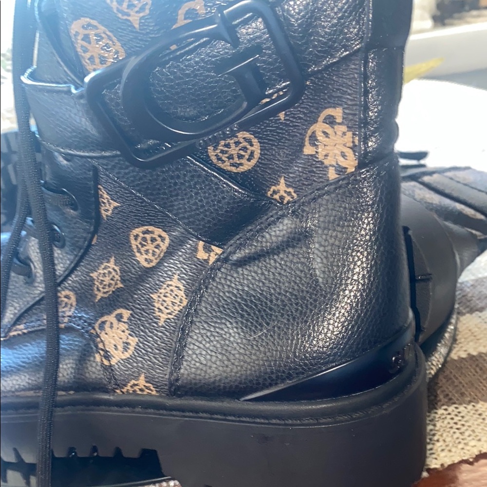 Guess Black and Tan Ankle Boots - Picture 6 of 11